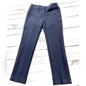 Loft Marissa pant with ribbon trim size 00 navy
